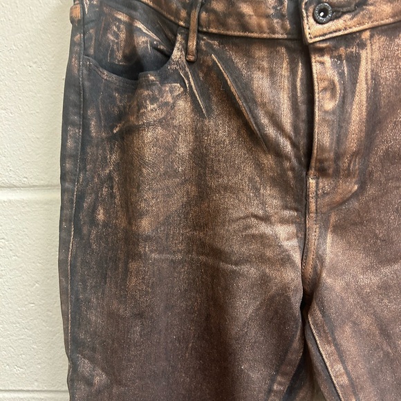 Levi Strauss Jean leggings 33 in copper and black. Button and zipper closure - Picture 12 of 13